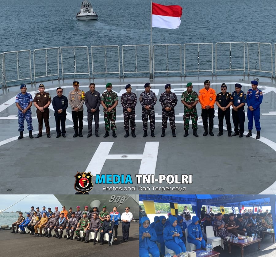 Penyambutan KRI Balongan-908 di Dermaga Lantamal XIV Sorong, Perkuat Koarmada III