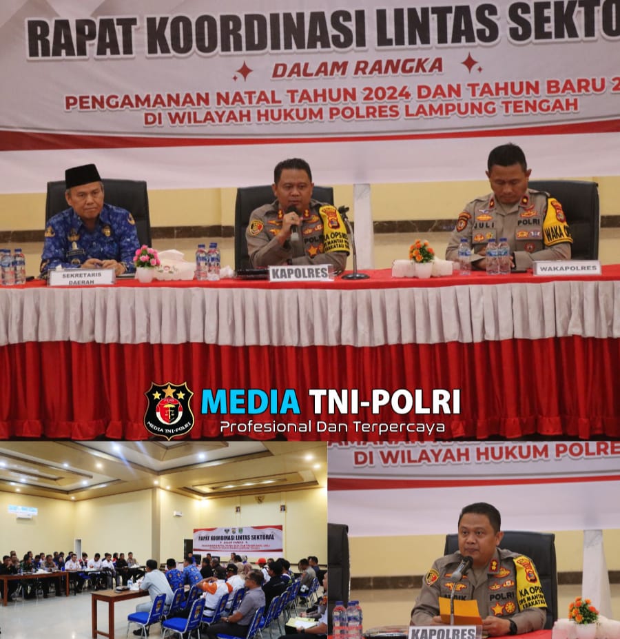 Jelang Nataru, Kapolres Lampung Tengah Pimpin Rakor Lintas Sektoral