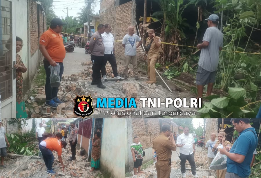 Polsek Pancur Batu Bersama Polrestabes Medan Lakukan Olah TKP di Lokasi Tembok Runtuk Yang Memakan Korban Jiwa