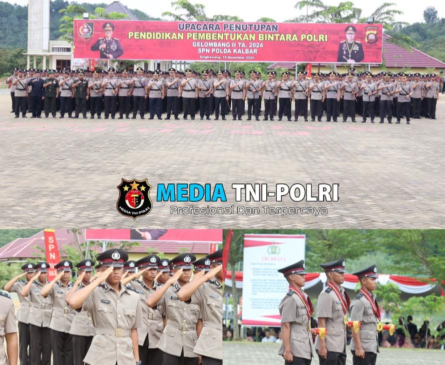 Kapolda Kalbar Pimpin Upacara Penutupan Pendidikan dan Pelantikan Bintara Polri Gelombang II T.A 2024