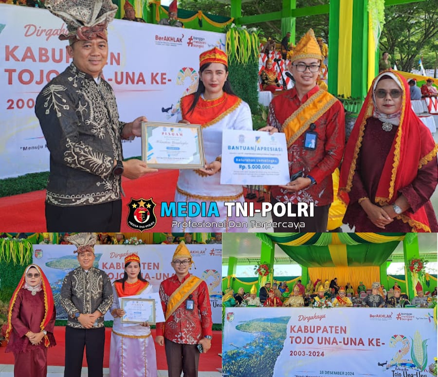 Dandim 1307/Poso, Letkol Arm Edi Yulian Budiargo Hadiri Upacara Peringatan HUT Kabupaten Tojo Una Una ke-21 Tahun 2024