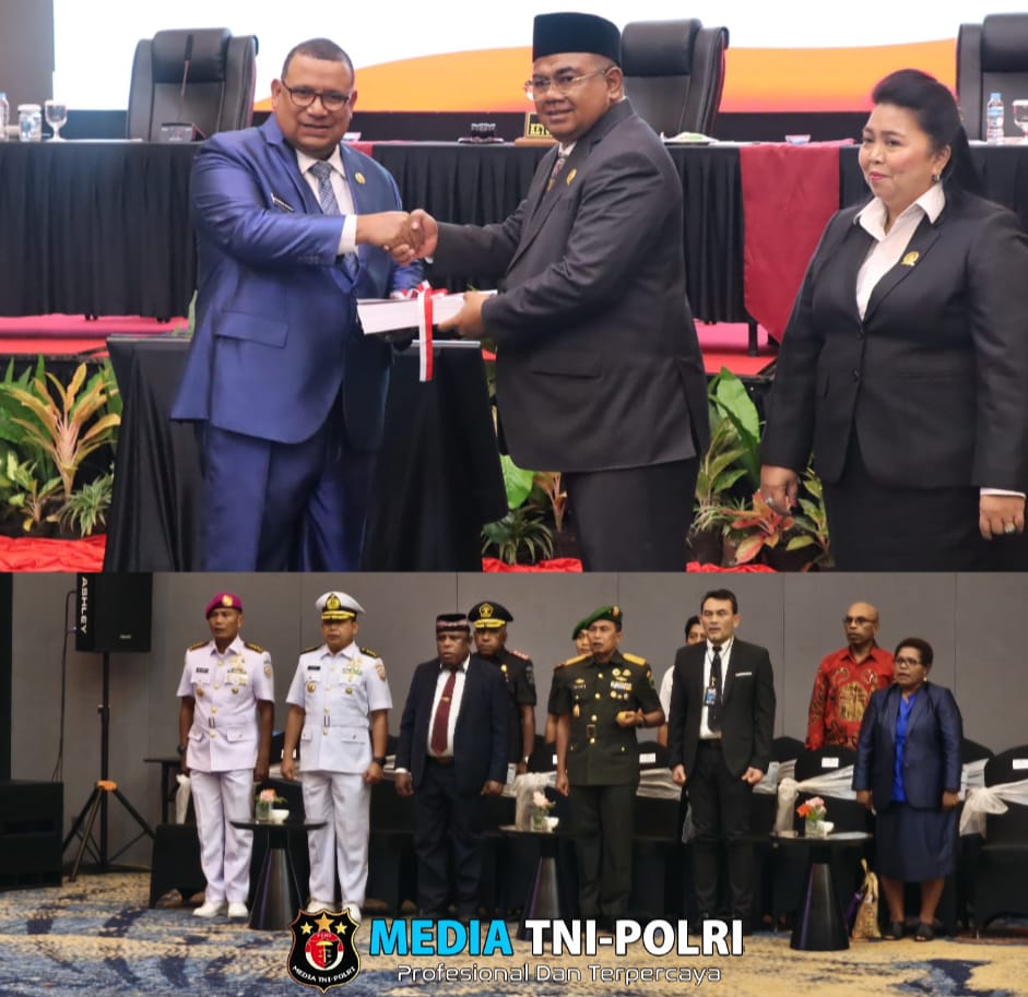 Rapat Paripurna DPR Papua Barat Daya Bahas APBD 2025, Wadan Lantamal XIV Sorong Hadiri Acara