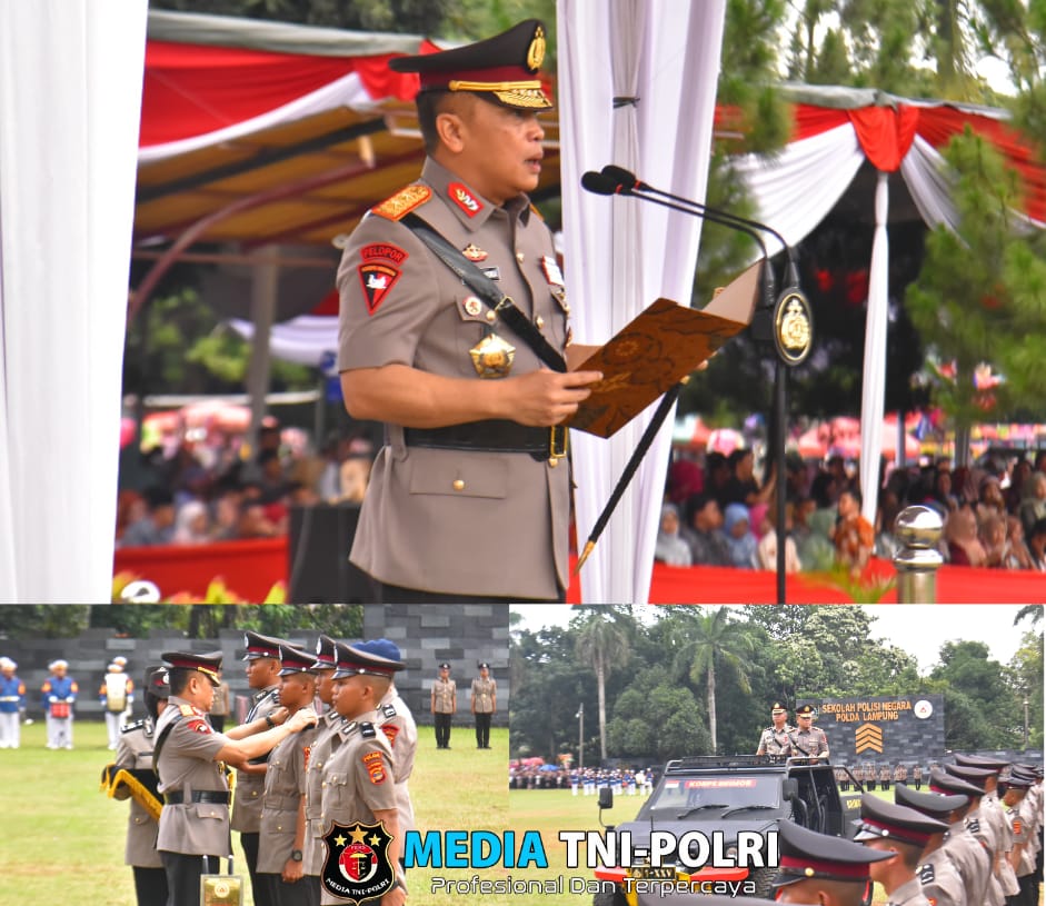 Siswa Diktuk Bintara Polri Angkatan 52 Resmi Dilantik, Kapolda Lampung Tekankan Moralitas dan Profesionalisme