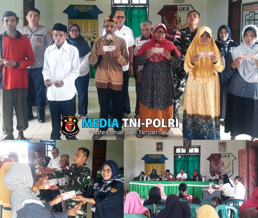 Danramil Elikobel Dampingi Kepala Kampung Metaat Makmur Salurkan BLT Kepada Masyarakat