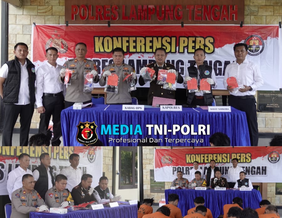 Polres Lampung Tengah Gelar Konferensi Pers Ungkap Kasus Narkoba, Dukung Program 100 Hari Kerja Asta Cita Presiden RI