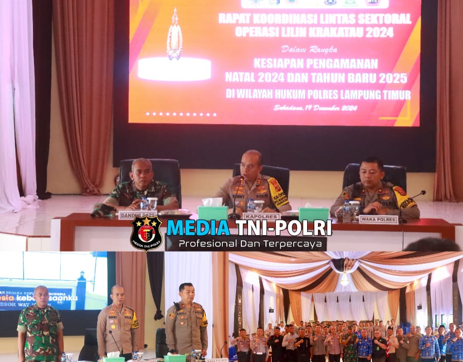 Persiapan Operasi Lilin Krakatau 2024, Polres Lampung Timur Gelar Rapat Koordinasi Lintas Sektoral