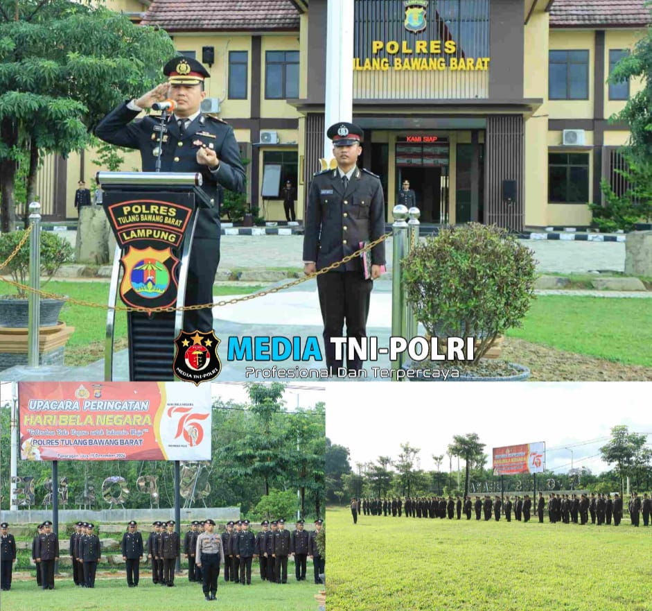 Polres Tulang Bawang Barat Gelar Upacara Peringatan Hari Bela Negara ke-76 Tahun 2024