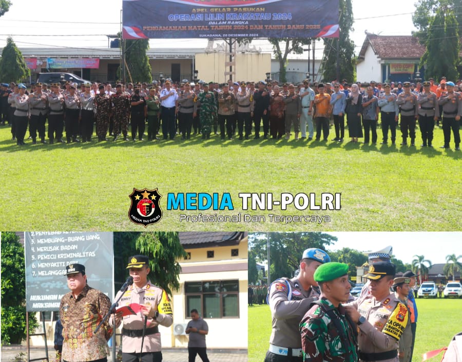 Polres Lampung Timur Gelar Apel Pasukan Ops Lilin Krakatau 2024