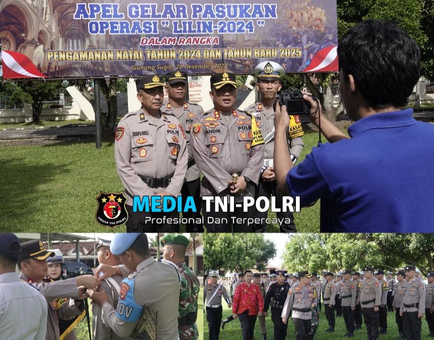 Amankan Nataru, Kapolres Lampung Tengah Pimpin Apel Gelar Pasukan Ops Lilin Krakatau 2024