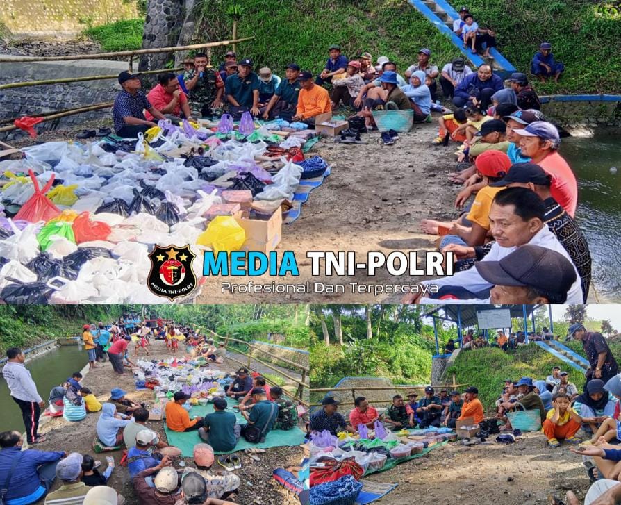 Komsos Danramil Garum Bersama Poktan Rukun Lestari Dalam Rangka Syukuran Tanam Padi