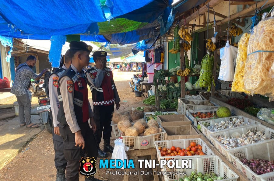 Ciptakan Rasa Aman, Sat Samapta Polres Lampung Timur Gelar Patroli Pasar