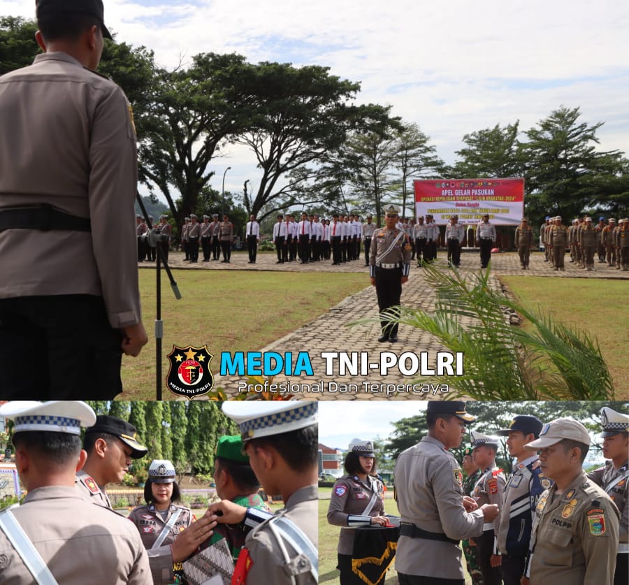 Polres Tanggamus Gelar Apel Pasukan Operasi Lilin Krakatau 2024 untuk Pengamanan Natal dan Tahun Baru
