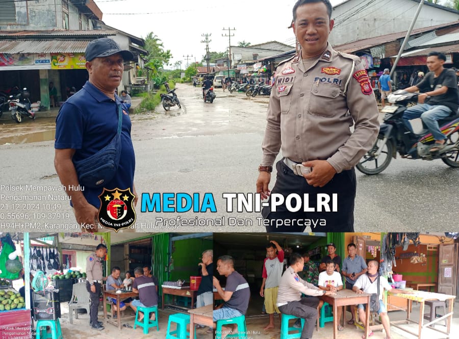 Tingkatkan Keamanan Jelang Nataru Polsek Mempawah Hulu laksanakan Patroli dialogis