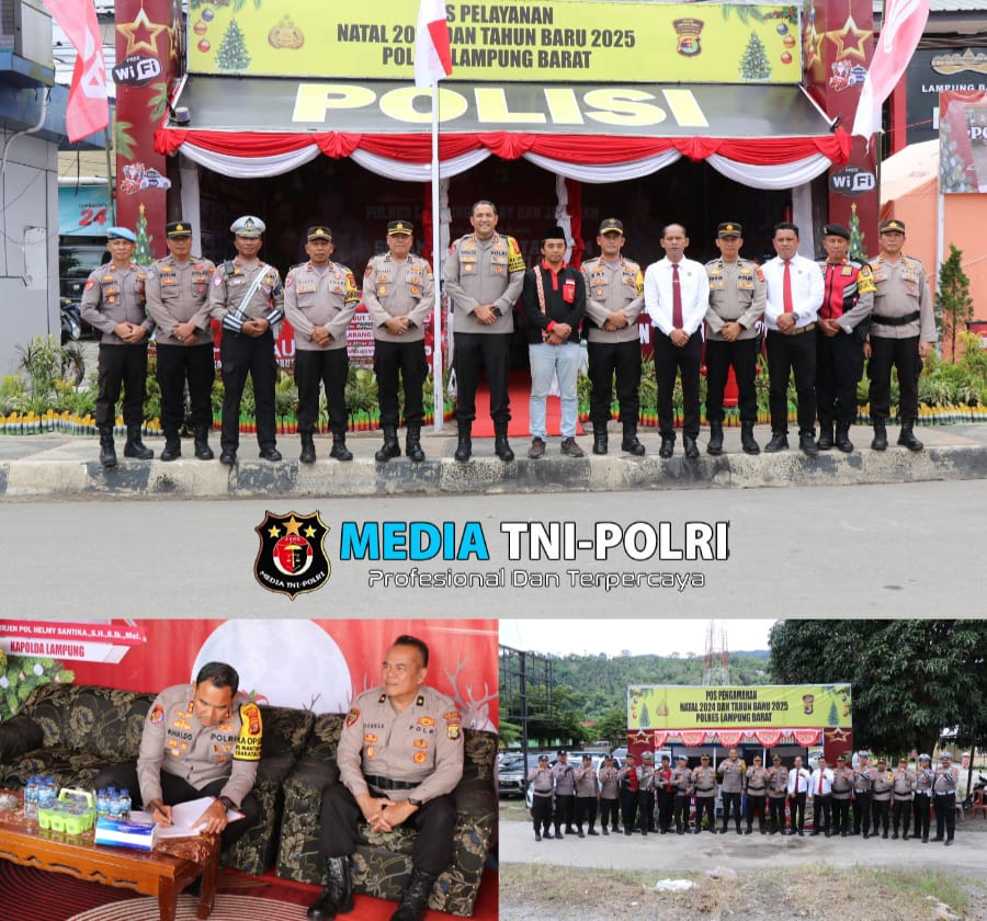 Kapolres Lampung Barat Tinjau Posyan Tugu Liwa dan Pospam Sukau untuk Operasi Lilin Krakatau 2024