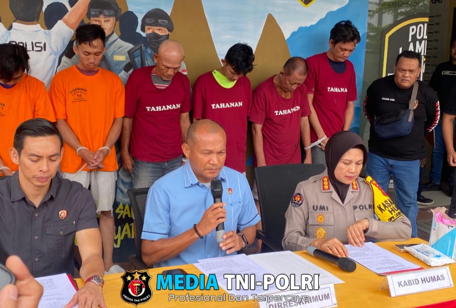 Tekab 308 Ditreskrimum Polda Lampung Bekuk Belasan Pelaku Pungli Sopir Truk di Lampung Utara