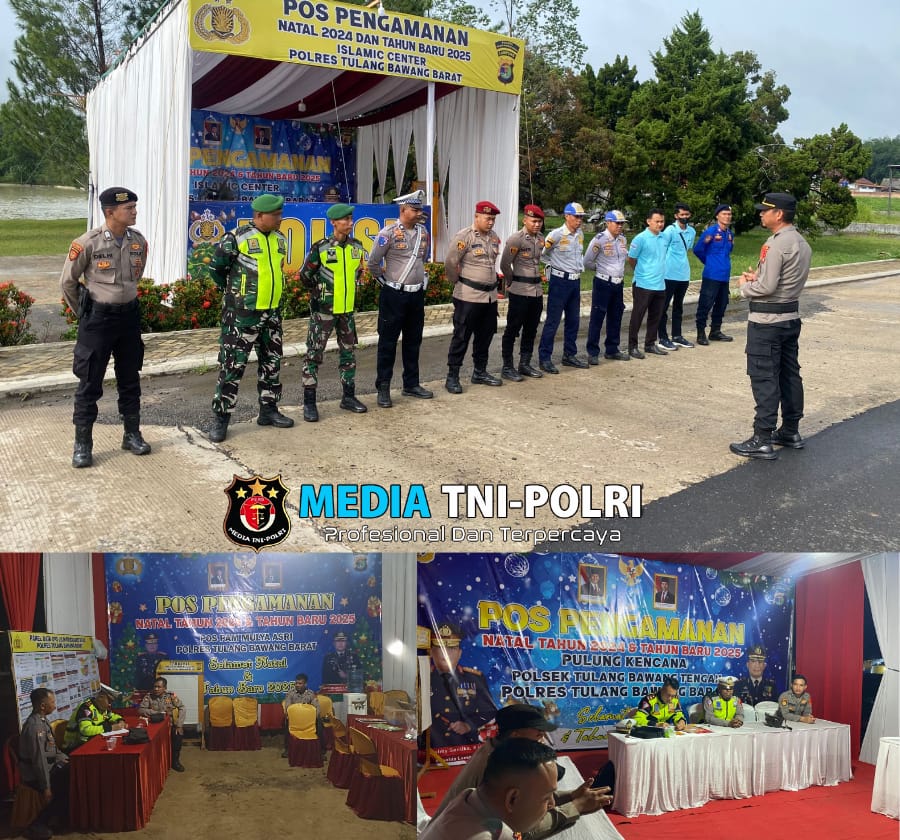 Polres Tulang Bawang Barat Dirikan 1 Pos Yan dan 3 Pos Pam Selama Natal 2024 dan Tahun Baru 2025 (Nataru)