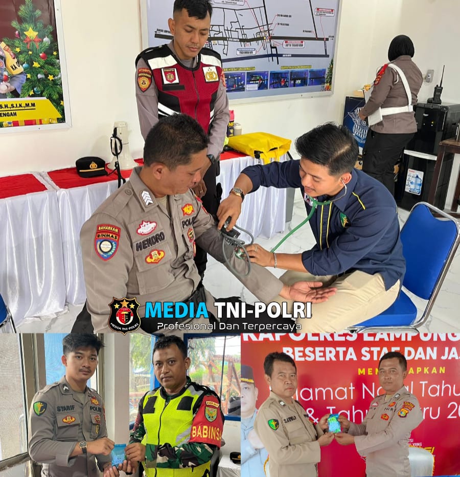 Ops Lilin Krakatau 2024, Si Dokkes Polres Lampung Tengah Gelar Patroli Kesehatan ke Pos Pengamanan