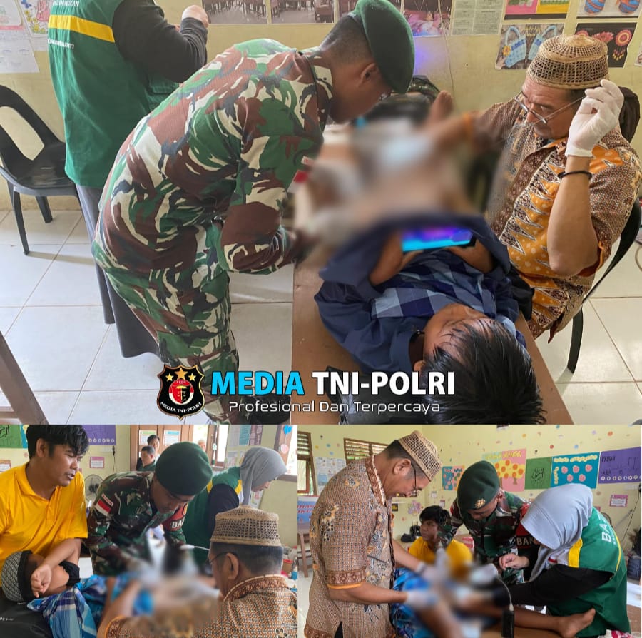 Satgas Pamtas Yonarmed 11 Kostrad Bersama Baznas Gelar Khitanan Massal di Perbatasan