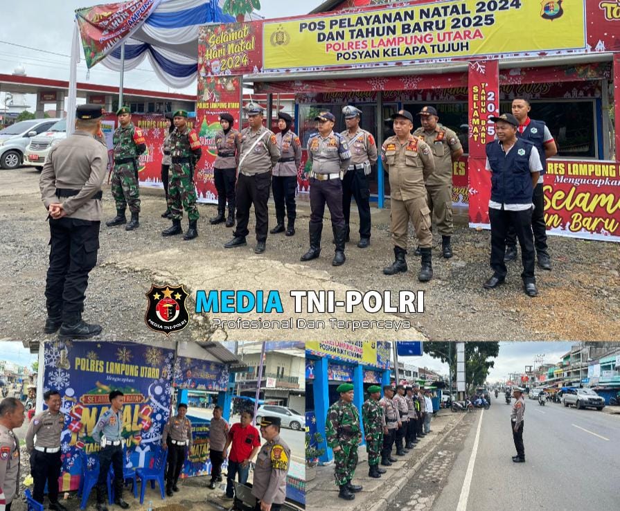 Beri Pelayanan Optimal Nataru, Personel Polres Lampung Utara Disiagakan di Pos Yan dan Pos Pam