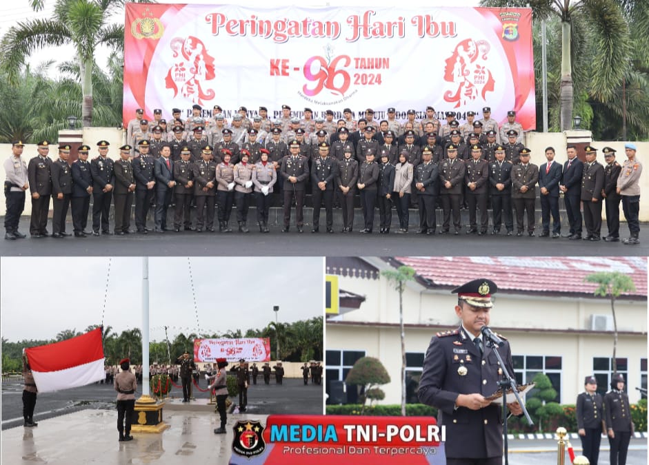 Polres Mesuji Gelar Upacara Peringati Hari Ibu ke-96 Tahun 2024 di Lapangan Apel Mapolres