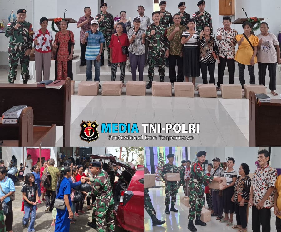 Satgas Pamtas Yonkav 12/BC Memeriahkan Suasana Natal bersama Warga Perbatasan RI-Mly