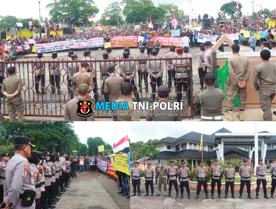 Polres Lampung Timur Amankan Unjuk Rasa Petani Singkong di Kantor Bupati dan DPRD