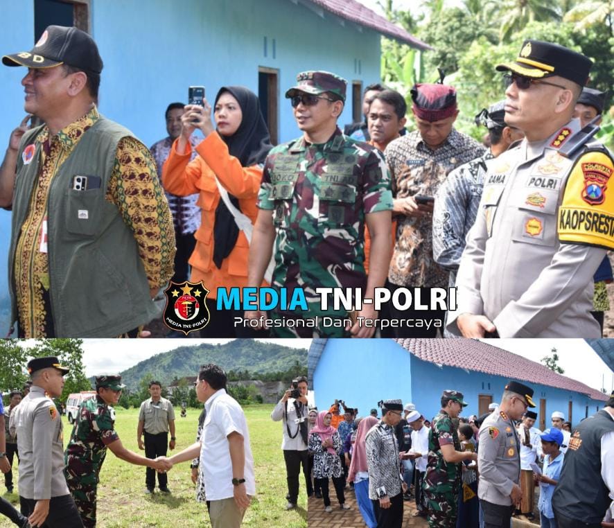 Dandim 0825/Banyuwangi Dampingi Pj. Gubernur Jatim Resmikan Hunian Tetap untuk Korban Banjir Bandang Kalibaru