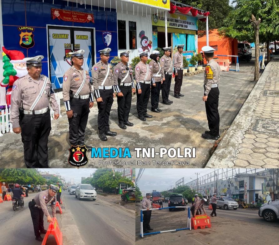 Ops Lilin Krakatau 2024, Satgas 3 Kamseltibcarlantas Polres Lampung Tengah Laksanakan Patroli dan Pengaturan Arus Lalu Lintas Jelang Nataru
