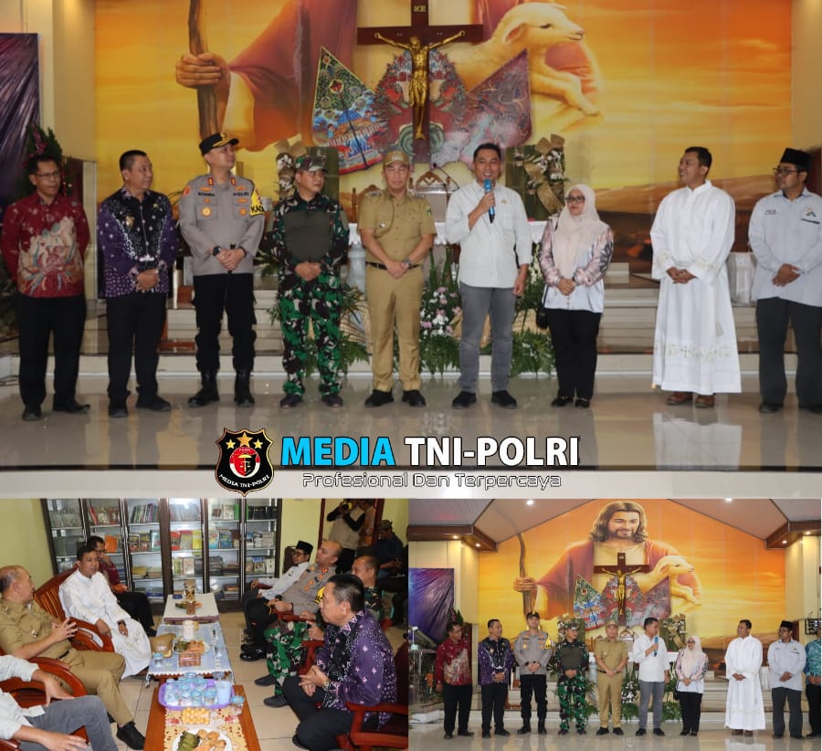 Bersama Forkopimda dan FKUB, Kapolres Tanggamus Tinjau Perayaan Natal di Gereja Gisting