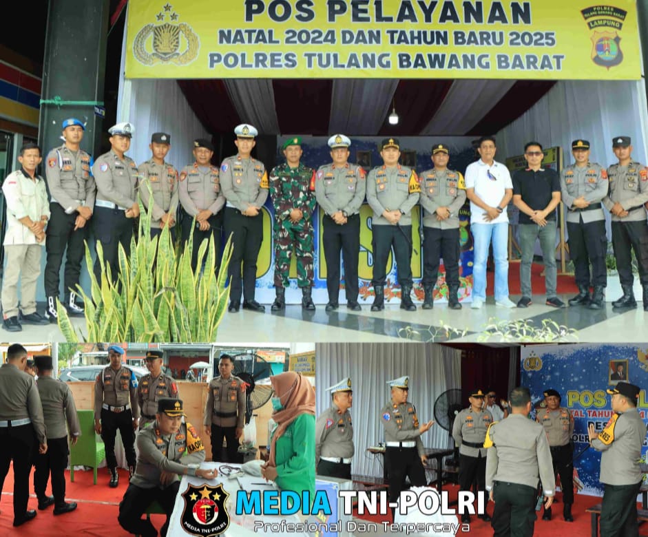 Kapolres Tulang Bawang Barat Monitoring Pos Pam dan Pos Yan Ops Lilin Krakatau 2024