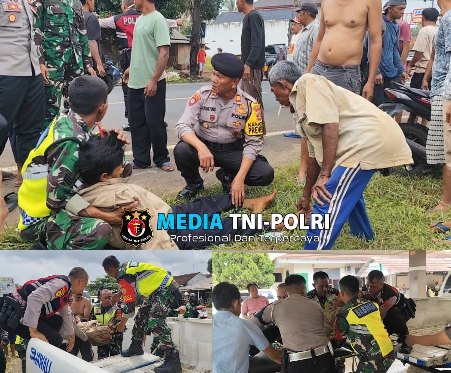 Respon Cepat Polres Lampung Timur Bantu Korban Lakalantas Saat Patroli Skala Besar Natal 2024