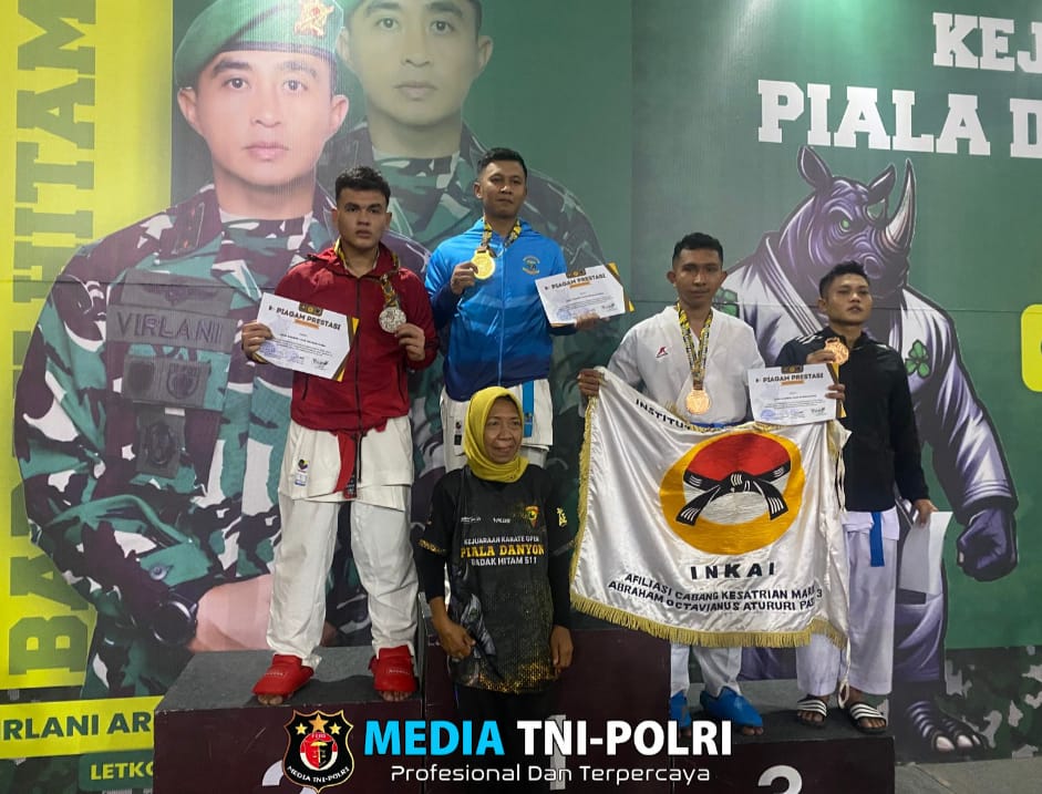 Bela Satuan di Tournament Karate Piala Badak Hitam Blitar Tahun 2024, Atlet Karate Pasmar 3 Bawa Pulang Enam Medali