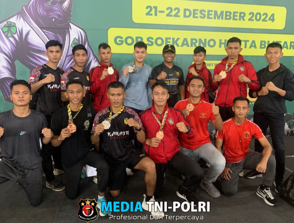 Tim Karate Pasmar 3 Raih Medali Perunggu Pada Tournament Karate Piala Badak Hitam Blitar 2024