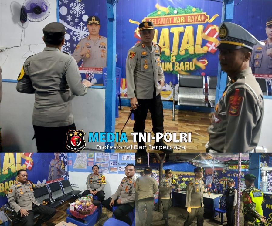 Biro Provos Div Propam Mabes Polri Cek Pos Pengamanan Ops Lilin Krakatau 2024 di Kabupaten Lampung Utara