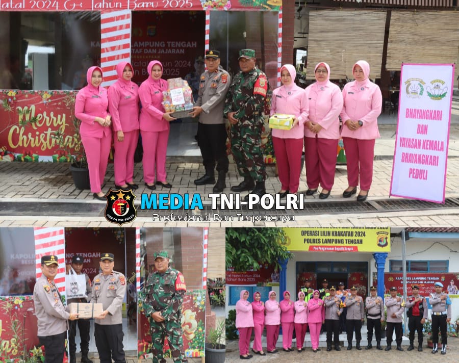 Bentuk Kepedulian Pimpinan, Kapolres Lampung Tengah Bersama Ibu Ketua Bhayangkari Kunjungi Pospam dan Posyan Ops Lilin Krakatau 2024