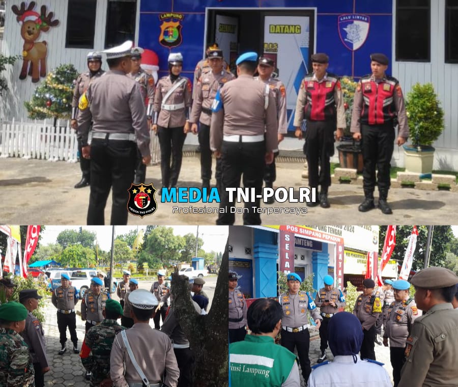 Ops Lilin Krakatau 2024, Div Propam Mabes Polri Lakukan Pengecekan di Pos Pengamanan Nataru Polres Lampung Tengah