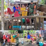 Peduli Anak Stunting, Babinsa Kelurahan Bence Dampingi Kader Posyandu Berikan Bantuan Sembako dan Tambahan Gizi