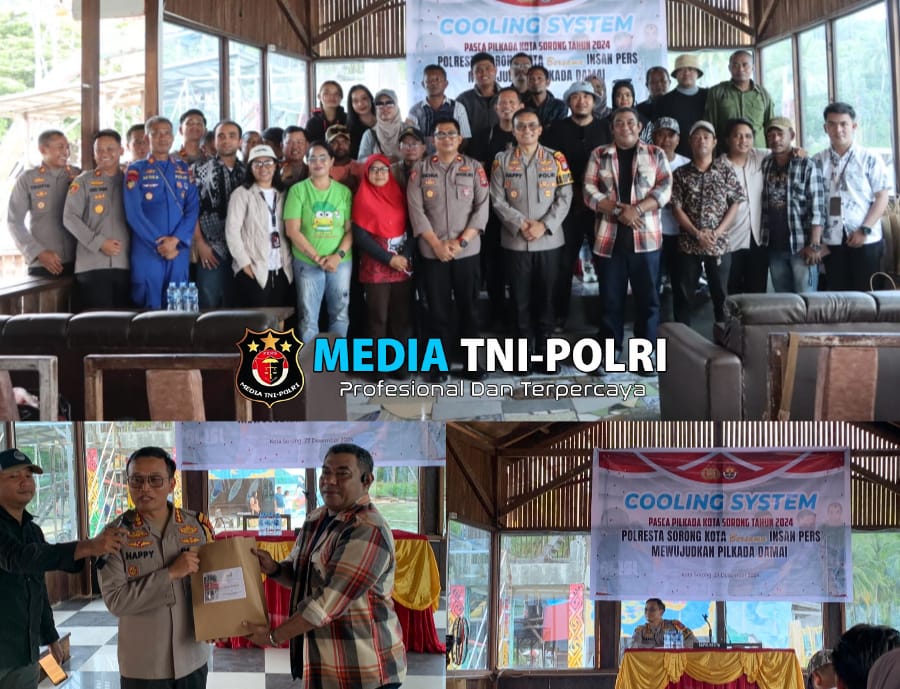 Cooling Sistem Pasca Pilkada Kota Sorong 2024 Polresta Sorong Kota Bersama Insan Pers Wujudkan Pilkada Damai