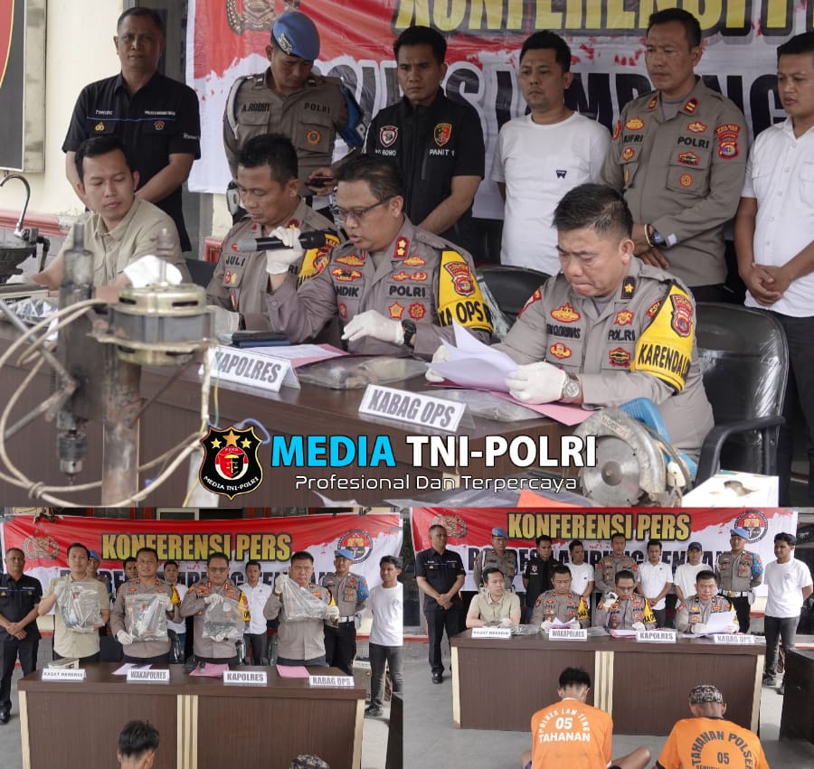Polres Lampung Tengah Ungkap Kasus Menonjol Penyalahgunaan Senpira dan Perbuatan Cabul