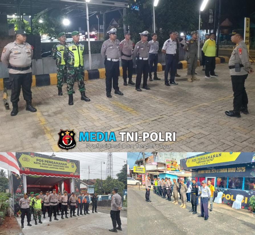 Jelang Pergantian Tahun, Anggota Pos PAM & Pos YAN Polres Lampung Timur Perkuat Sinergitas
