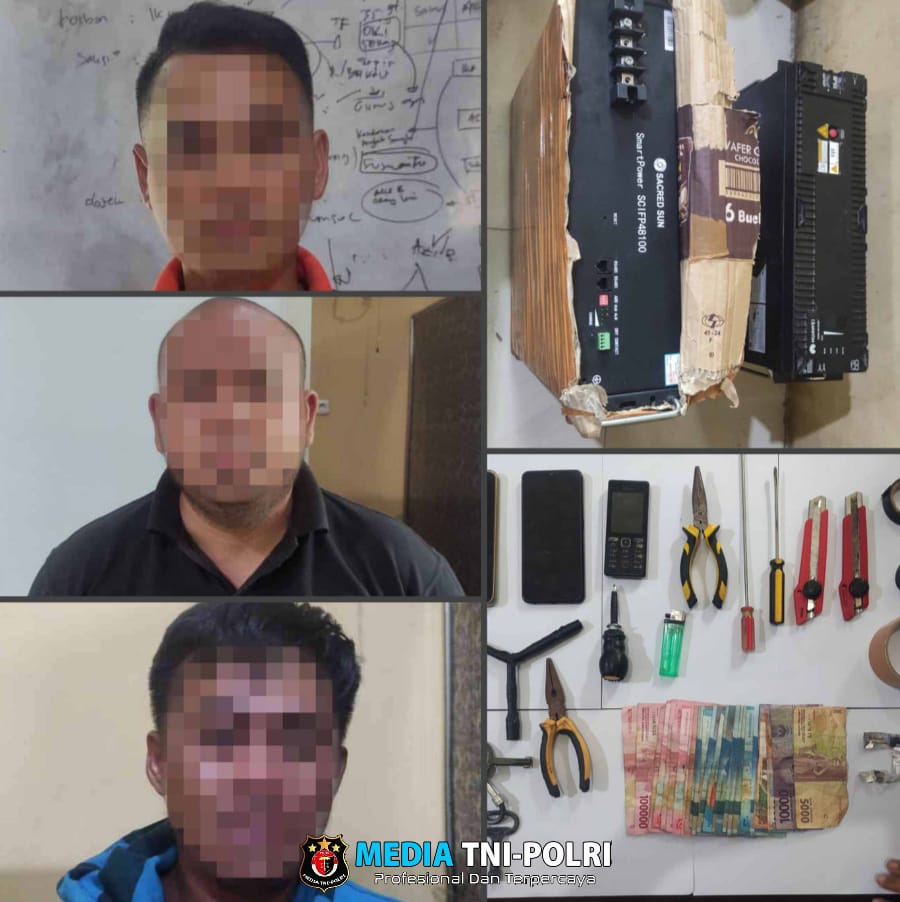 Ungkap Kasus Curat, Satreskrim Polres Tulang Bawang Barat Amankan Tiga Orang Pelaku