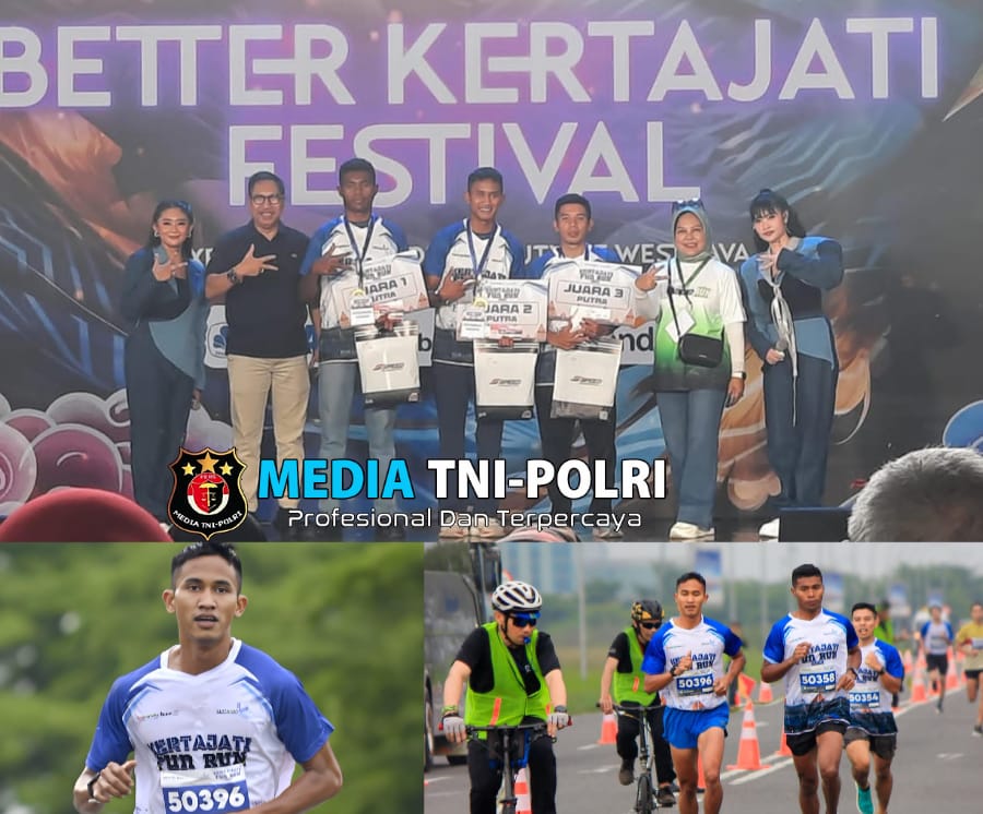 Tampil Digdaya Di Bandara Terbesar Kedua Se-Indonesia, Pelari Yonif 330 Rebut Podium Juara Kertajati Fun Run 2024
