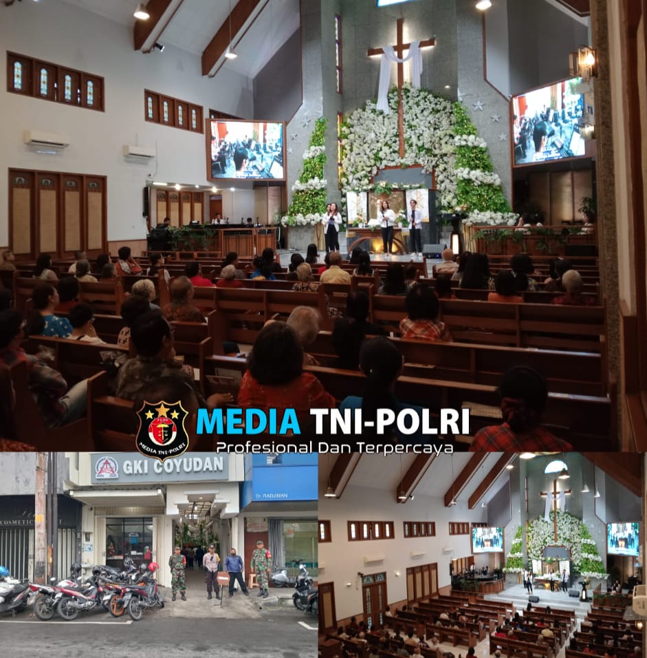 Babinsa Jayengan Amankan Ibadah Minggu Pagi Jelang Tahun Baru 2025