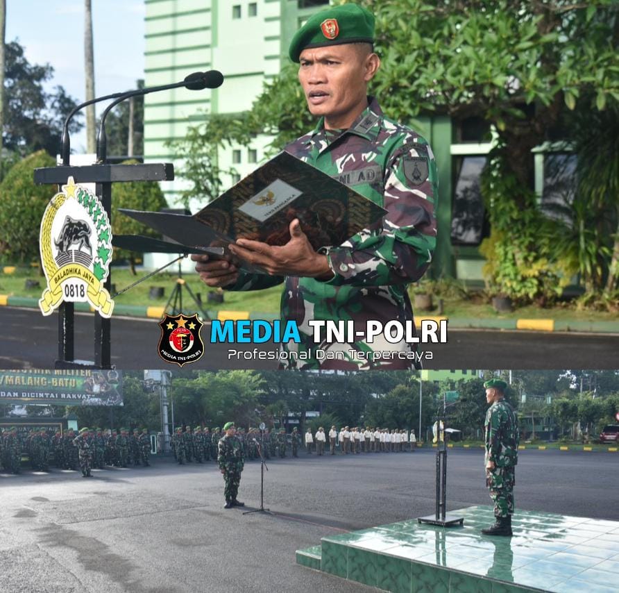 Kasdim 0818 Malang – Batu Pimpin Upacara Bendera Hari Senin