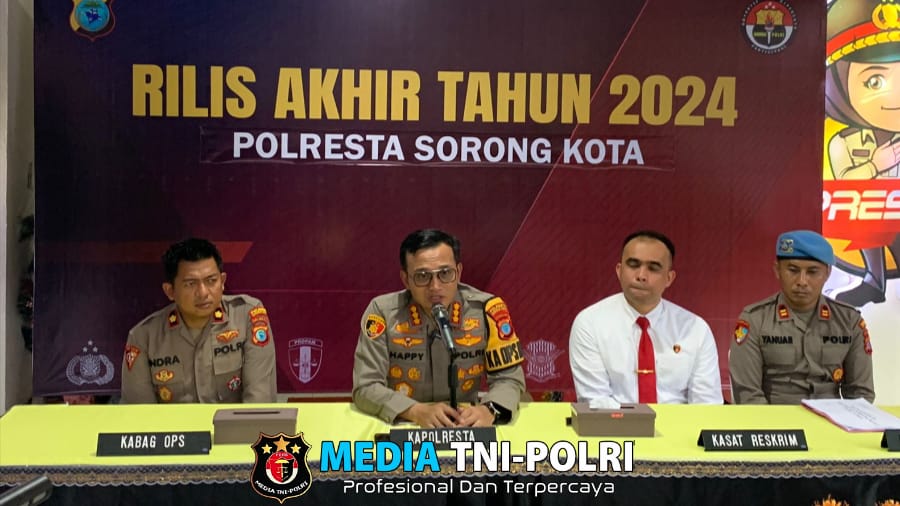 Pencapaian Kinerja Polresta Sorong Kota 2024 Penurunan Kejahatan dan Kriminalitas