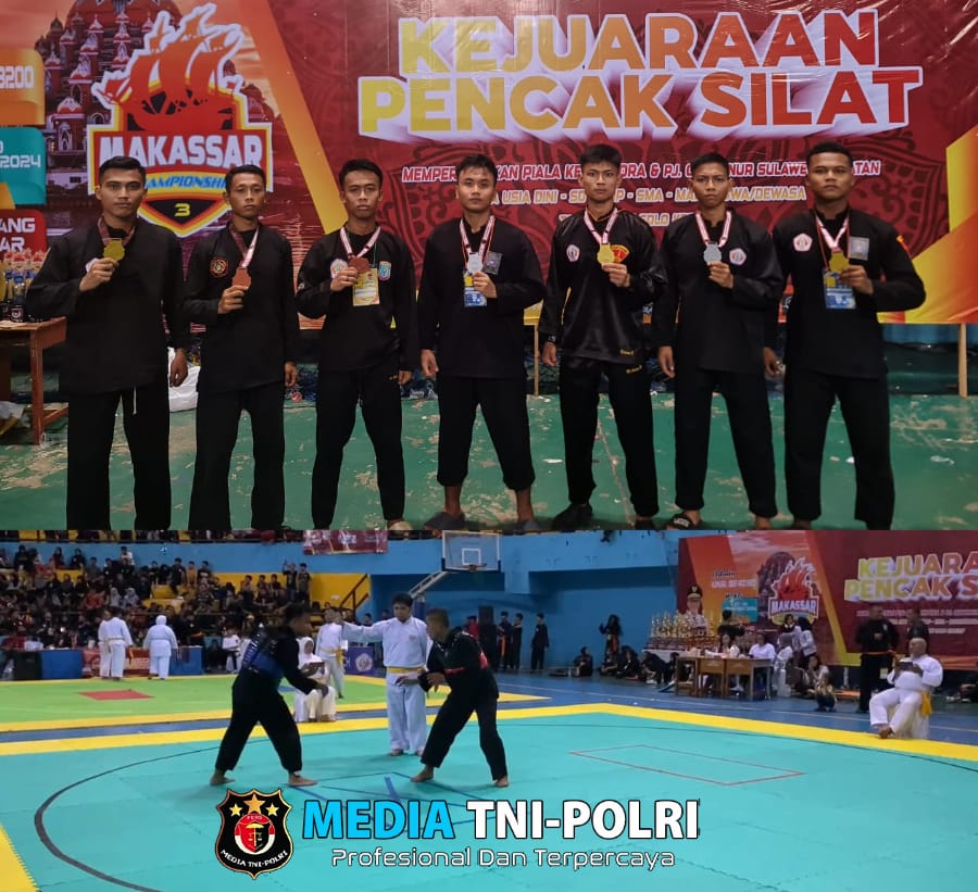 Atlet Pencak Silat Pasmar 3 Raih Juara pada Kejurnas Pencak Silat Makassar Championship 3