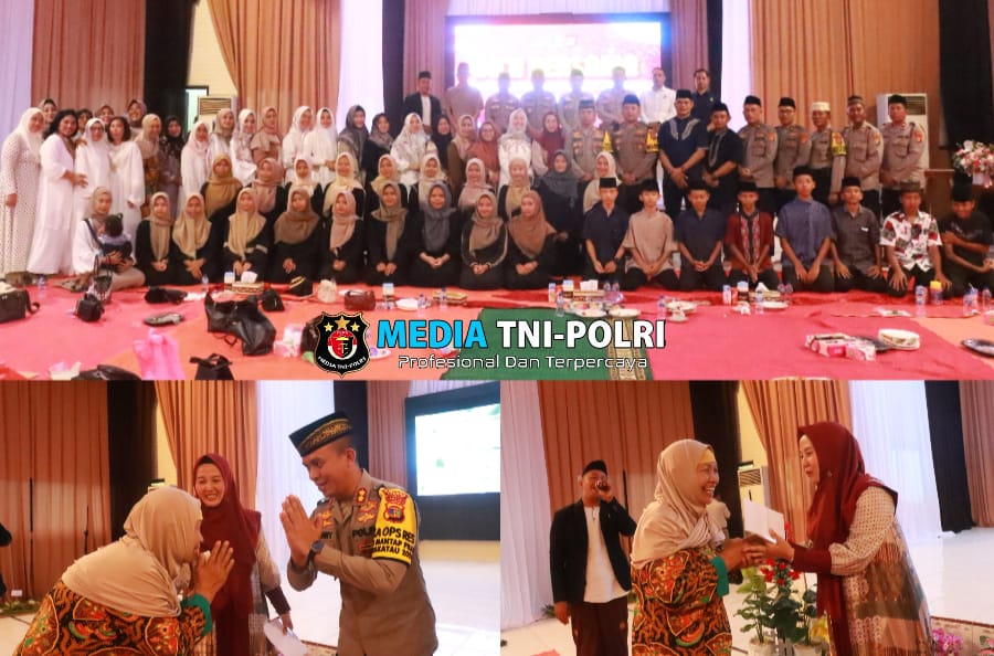 Polres Lampung Timur Bersama Bhayangkari Gelar Doa Bersama dan Santunan Anak Yatim Sambut Tahun 2025