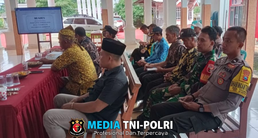 Babinsa Koramil 0825/06 Gambiran Mengikuti Kegiatan Musrenbangdes Yosomulyo