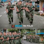 Semangat Berkobar Prajurit Satgas Pamtas Yonarmed 11 Kostrad Lari Bersenjata di Perbatasan