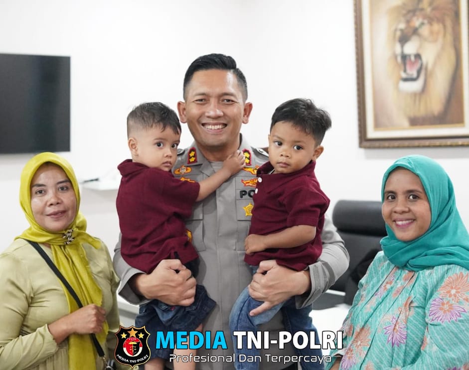 Kapolres Bogor Menerima Silaturahmi Dari Keluarga Bayi Yang Tertukar